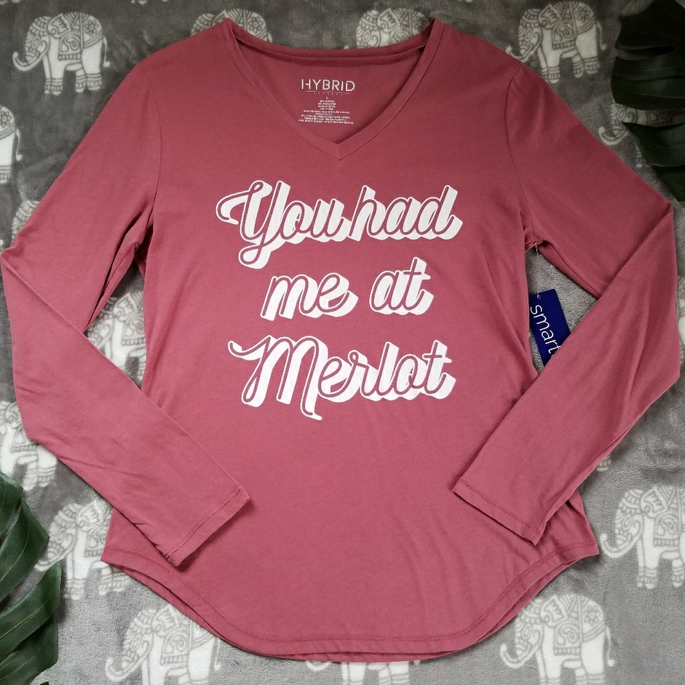 Merlot Quote Long Sleeve Tee